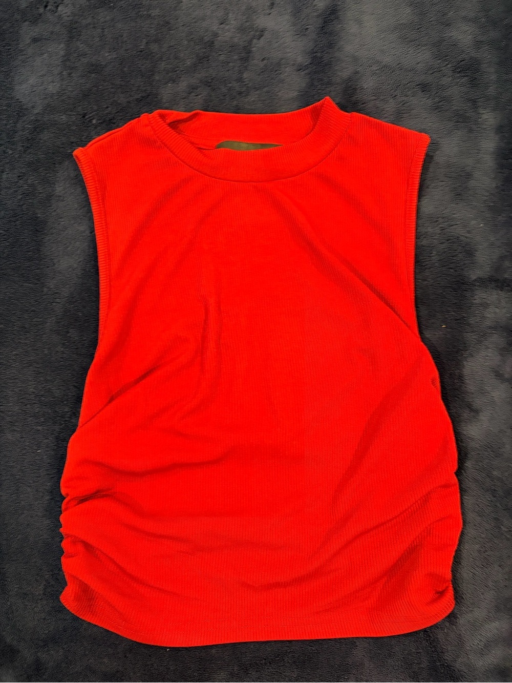 Cider Sleeveless Ribbed Tank (slightly cropped)- wine Red